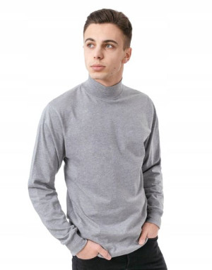 Półgolf męski cienki sweter golf ADAM XXL mel/jasn