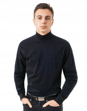 Półgolf męski cienki sweter golf ADAM r 3XL czarny