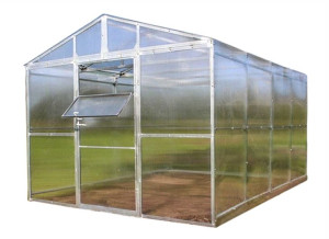 SZKLARNIA ogrodowa z POLIWĘGLANU 2,85x5m z OCYNK profilu 40x20mm