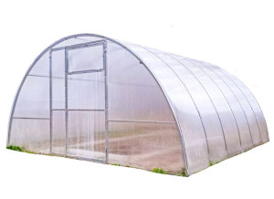 SZKLARNIA ogrodowa z POLIWĘGLANU 3,5x16m z OCYNK profilu 40x20mm