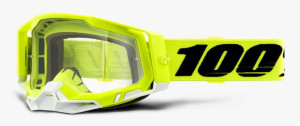 Gogle 100% RACECRAFT 2 YELLOW (Szyba Przezroczysta Anti-Fog, LT 88%-92% + 1