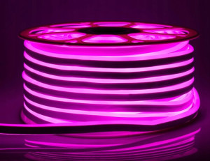 Taśma NEON 8W LED 230V barwa RÓŻOWA IP68 1mb