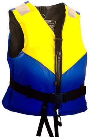 Kamizelka asekuracyjna KAPOK 50N XL yel 70-90 kg atest CE _____AQUA SPORT