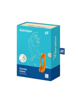 Stymulator-Candy Cane Finger Vibrator ( Orange )