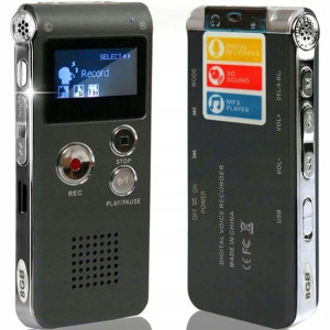 Mini Dyktafon Cyfrowy 8gb Do 576 Godzin! Nagrania