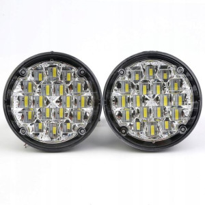 Światła Dzienne Lampy Z Automatem 18 Led Okrągłe