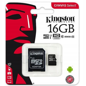 Firmowa Karta Pamięci Microsd 16gb Kingston Hq