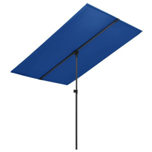 Parasol ogrodowy na słupku aluminiowym, 180x130 cm, lazurowy