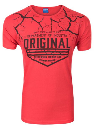 Koszulka Podkoszulek T-shirt Męski 309 XXL czerwony