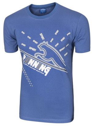 Koszulka Podkoszulek T-shirt Męski KP01 r M niebieska
