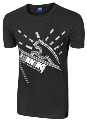 Koszulka Podkoszulek T-shirt Męski KP01 r M czarny