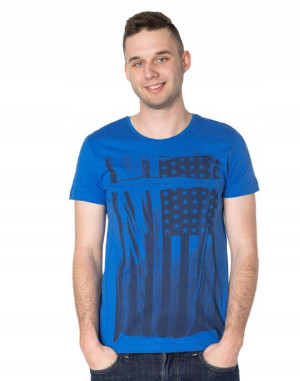 Koszulka Podkoszulek Tshirt Męski 16630 L niebiesk