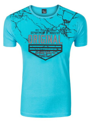 Koszulka Podkoszulek T-shirt Męski KP06 3XL turkus