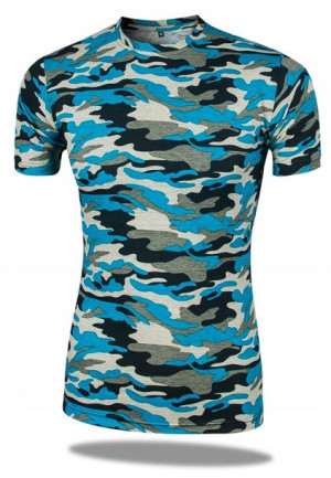 Koszulka Podkoszulek Tshirt Męski Moro JRX XL niebieski