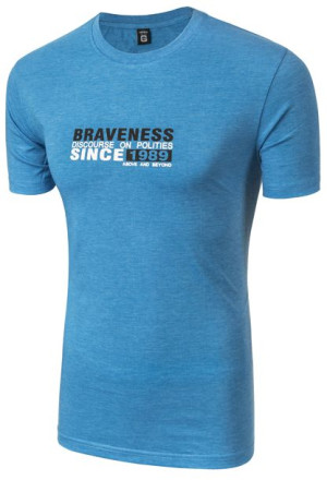 T-shirt Koszulka Koszulki Męskie 67310 XL niebieski
