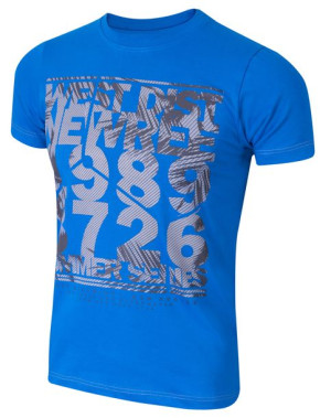 T-shirt Koszulka Koszulki Męskie KM05 5XL niebieski