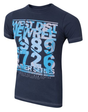 T-shirt Koszulka Koszulki Męskie KM05 r 4XL granat