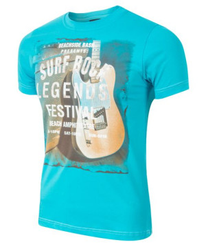 T-shirt Koszulka Koszulki Męskie SURF r 4XL turkus