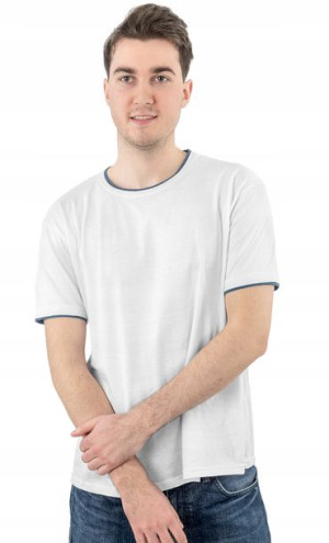 Tshirt Koszulka Podkoszulek Męski 24E r M biały