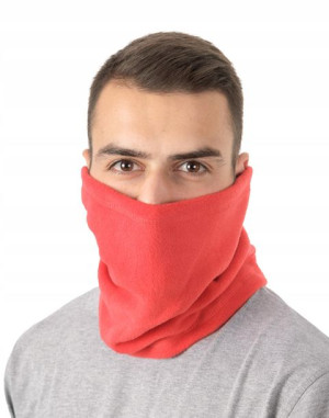 Polarowa Czapka Szalik Komin 5w1 r S/M czerwony
