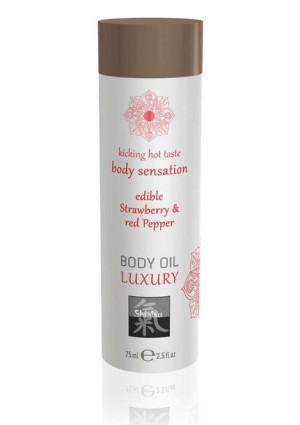 Jadalny Olejek do Masażu - Strawberry & Red Pepper 75ml