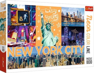 Puzzle 1000el Neon Color Line - Neonowe miasto New York - Trefl