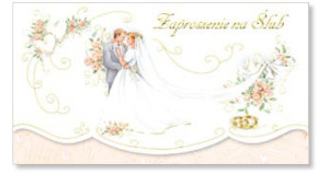 Zaproszenie ślubne zestaw 10 szt  ZS 7