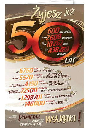 Kartka na 50 urodziny ST03