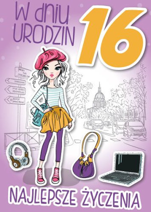 Kartka na 16 urodziny GM497