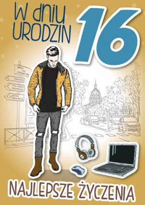 Kartka na 16 urodziny GM498