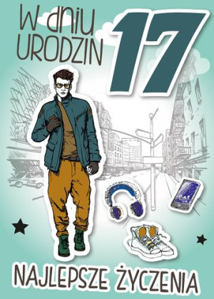 Kartka na 17 urodziny GM500