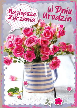 Kartka urodzinowa bukiet kwiatów GM572