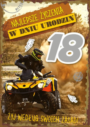 Kartka na 18-tkę z życzeniami GM591