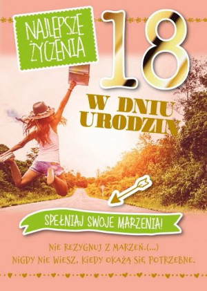 Kartka na 18-tkę dla dziewczyny GM642