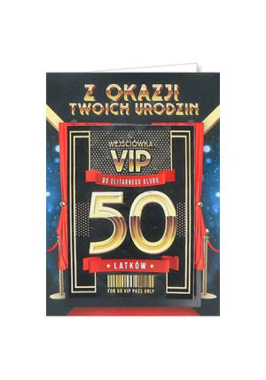Kartka na 50 urodziny dla mężczyzny VIP 7