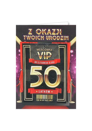 Kartka na 50 urodziny dla kobiety VIP 8