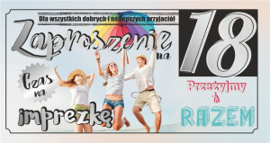 Zaproszenie na osiemnastkę zestaw 10 szt ZAB 97
