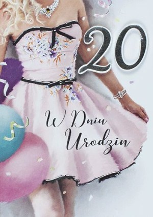 Kartka na 20 urodziny dla dziewczyny M 672