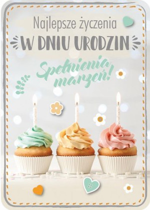 Kartka na urodziny słodka GM663
