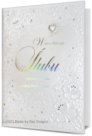 Kartki na ślub delikatne HM200-1827