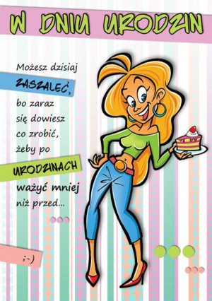 Kartka urodzinowa dla koleżanki Comic 10