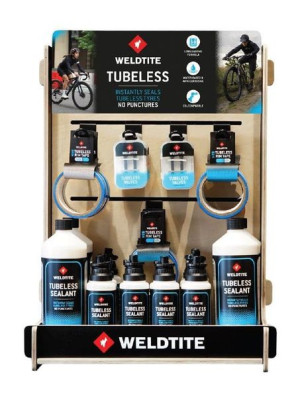 Display WELDTITE Tubeless Shop Stand + Zestaw 34szt. produktów Weldtite Tub