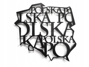 decolicious-pl piękna konturowa MAPA 3D - POLSKA