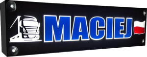 Tablice tablica imienna LED Tir Bus 46x13cm