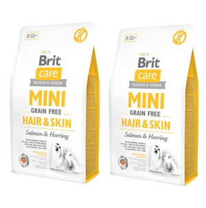 Pakiet Brit Care Mini Grain-Free Bezzbożowa Hair & Skin Sierść Skóra 2 x 7