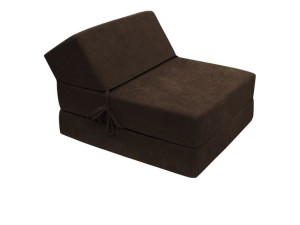 mała SOFA rozkładana Kevin jednoosobowy fotel odcień brązu