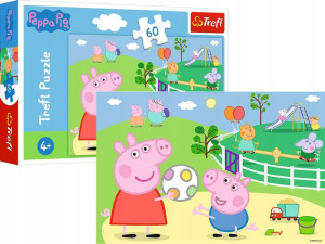 TREFL Puzzle 60 el. ŚWINKA PEPPA Zabawy Przyjaciół