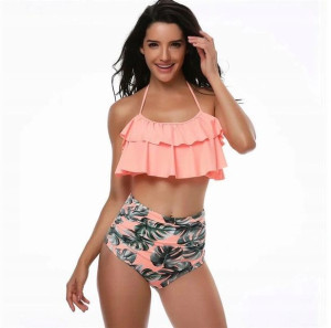 Bikini Strój Kąpielowy Wysoki Stan Push Up Boho M