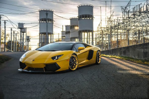 Fototapeta auta sportowe Lamborghini III - 3,6 x 2,5 m - winylowa