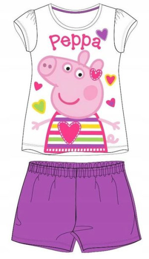 Piżama Dziewczęca Świnka Peppa Kr Rękaw 116